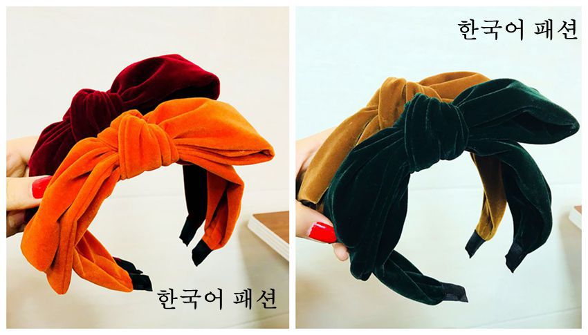 韩版代购  2023复古百搭小香风加厚金丝绒双层大蝴蝶发箍发卡爆款详情10