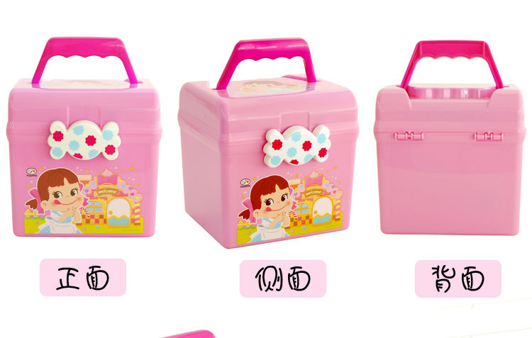 帮多-儿童卡通玩具收纳箱方形小号药箱储物箱整理盒详情13