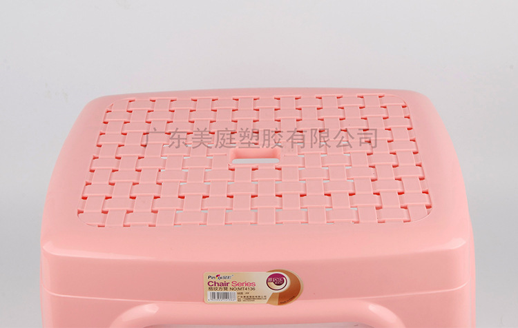 厂家批发MF93-4137格纹长方凳 时尚家用塑料凳子 加厚成人高凳户外客厅椅子详情6