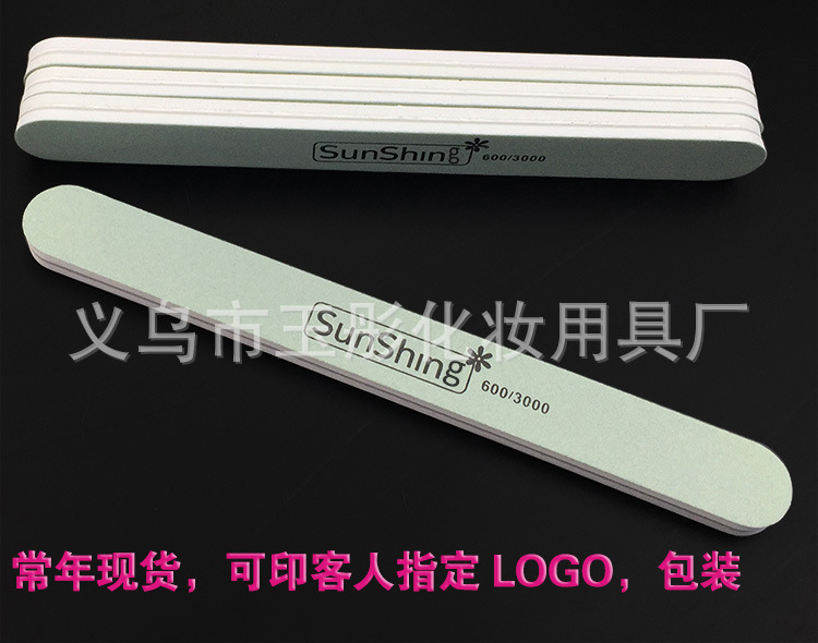 In stock: blank, wordless nail care tools, double-sided nail polishing files, green and white super polishing strips, and decorative silver polishing sticks pic 8