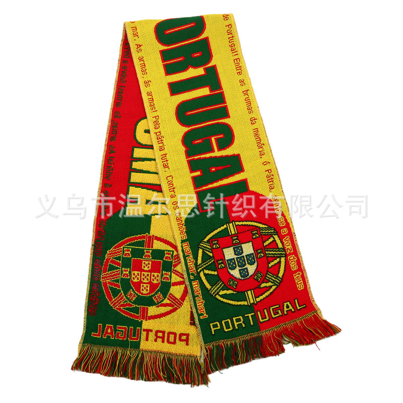 梭织腈纶围提花针织围巾礼品围巾球迷围巾专业加工定制球场logo标详情45