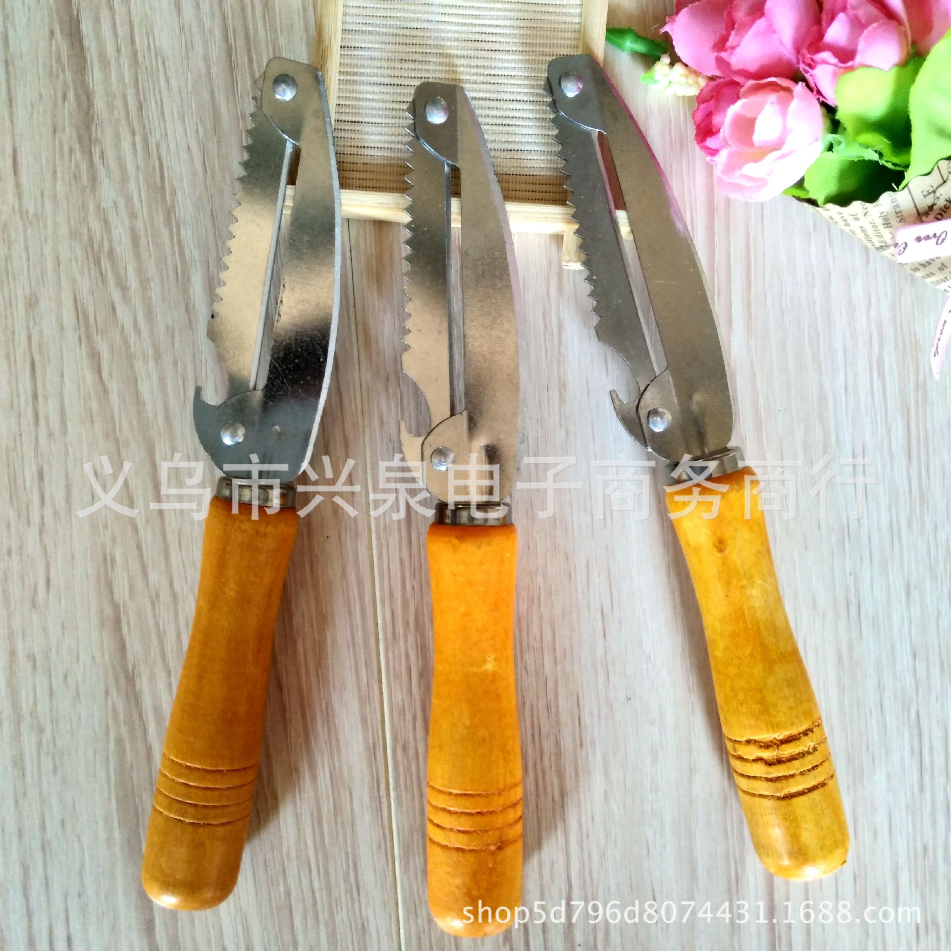 【 Zone 2-10 】 Wood fruit knife 2000 yuan per box, three-purpose peeler, multi-functional wood handle peeler, peeler, potato peeler pic 2