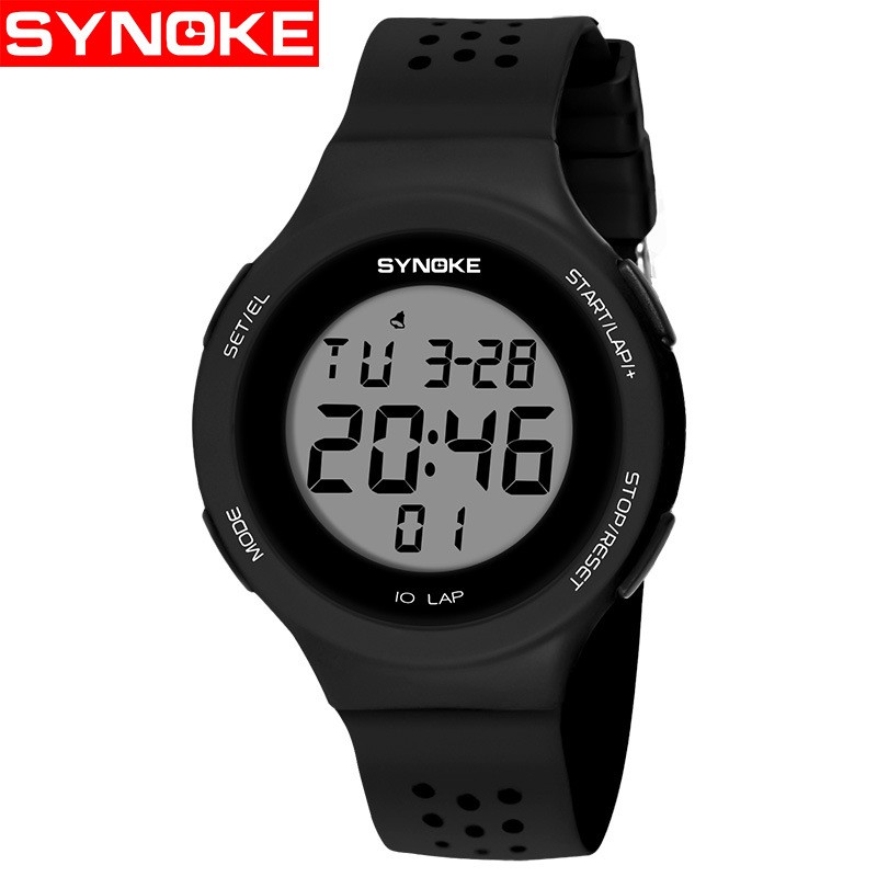 厂货时诺刻轻薄LED游泳防水电子表 多孔透气时尚运动表学生情侣电详情27