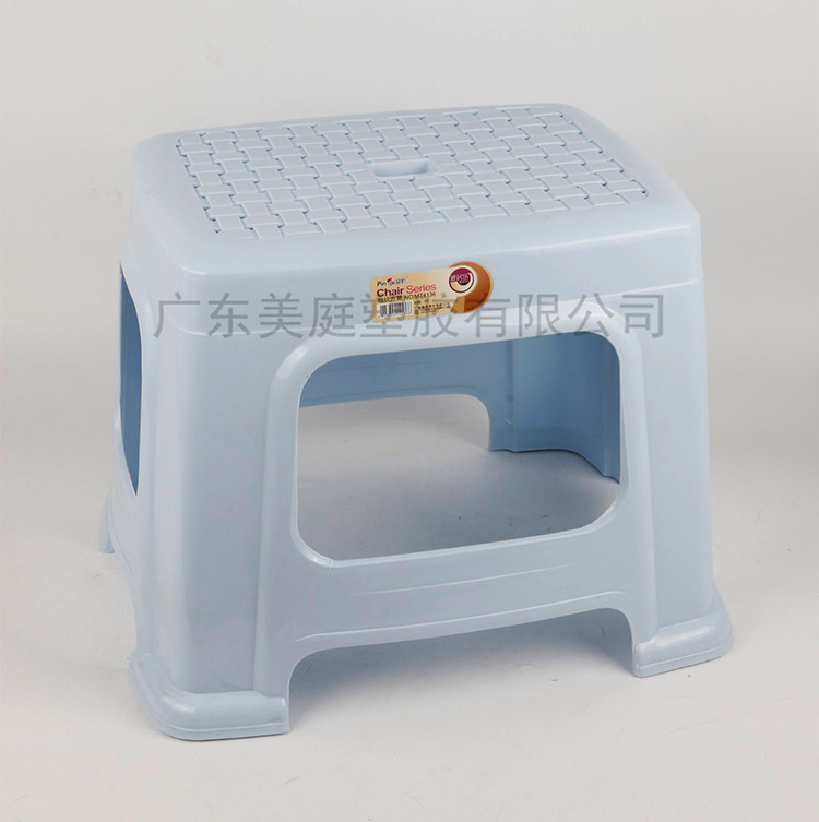 厂家批发MF93-4137格纹长方凳 时尚家用塑料凳子 加厚成人高凳户外客厅椅子详情10