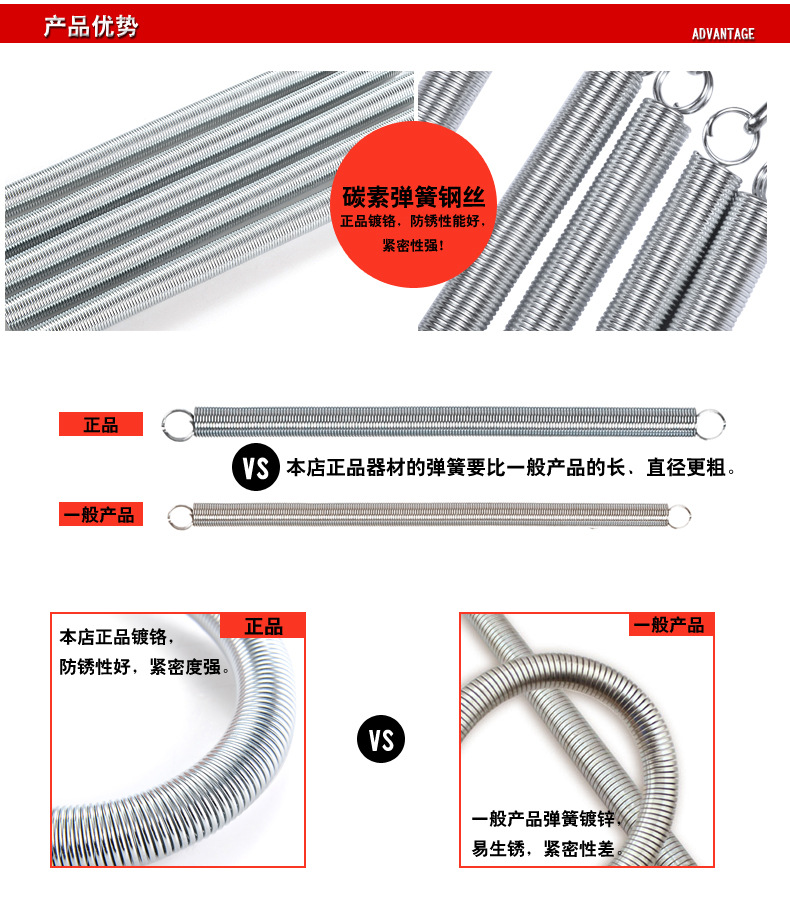 厂家直销弹簧三用拉力器加强版脚踏拉力器脚蹬拉力器室内健身详情15
