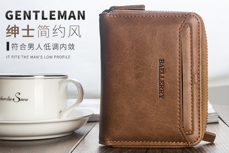 新款男士短款钱包baellerry商务高级感男款钱夹多卡位荔枝纹皮夹详情14