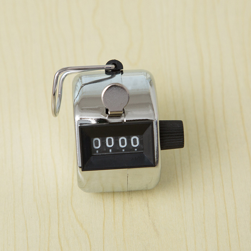 Metal pure mechanical counter counter, 4-digit hand-held counter for counting the number of students during sports activities pic 3