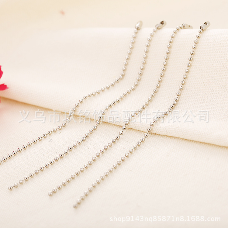 The manufacturer offers a large quantity of environmentally friendly metal bead chains, wave chains, copper bead chains and iron bead chains in stock pic 8