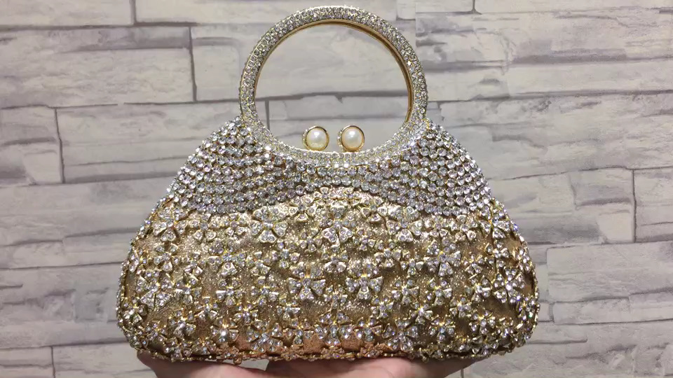BL086 AliExpress Water Diamond Bag, Perforated Metal diamond-encrusted Dinner Bag, Full Diamond handbag for Foreign Trade Ladies, Banquet Bag pic 37