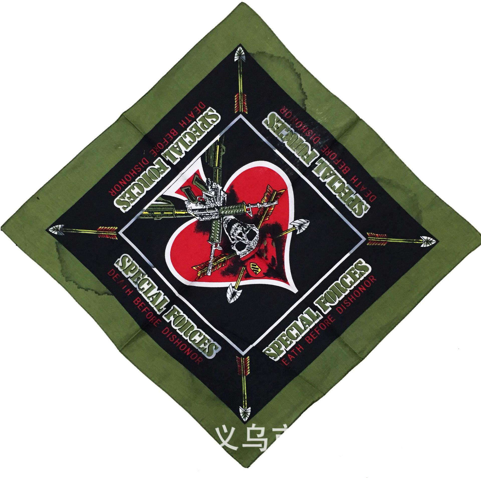 Pure cotton square headscarves, hip hop hip-hop street dance, big faces, skull heads, big ghost heads, square headscarves wholesale pic 6