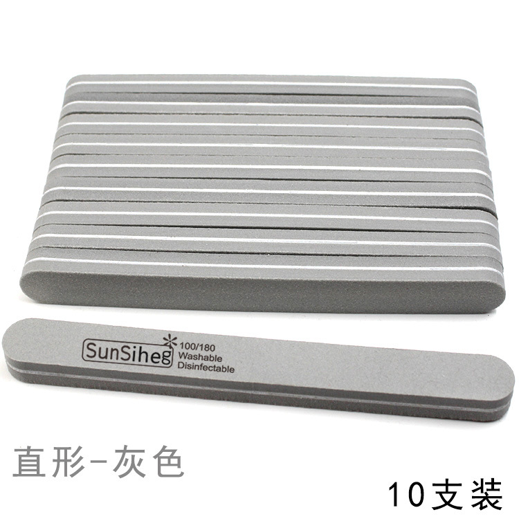 NAIL FILE: Cross-border nail art high-elasticity sponge file strip, straight double-sided polishing strip, polishing nail surface, water-washed rubbing strip pic 9