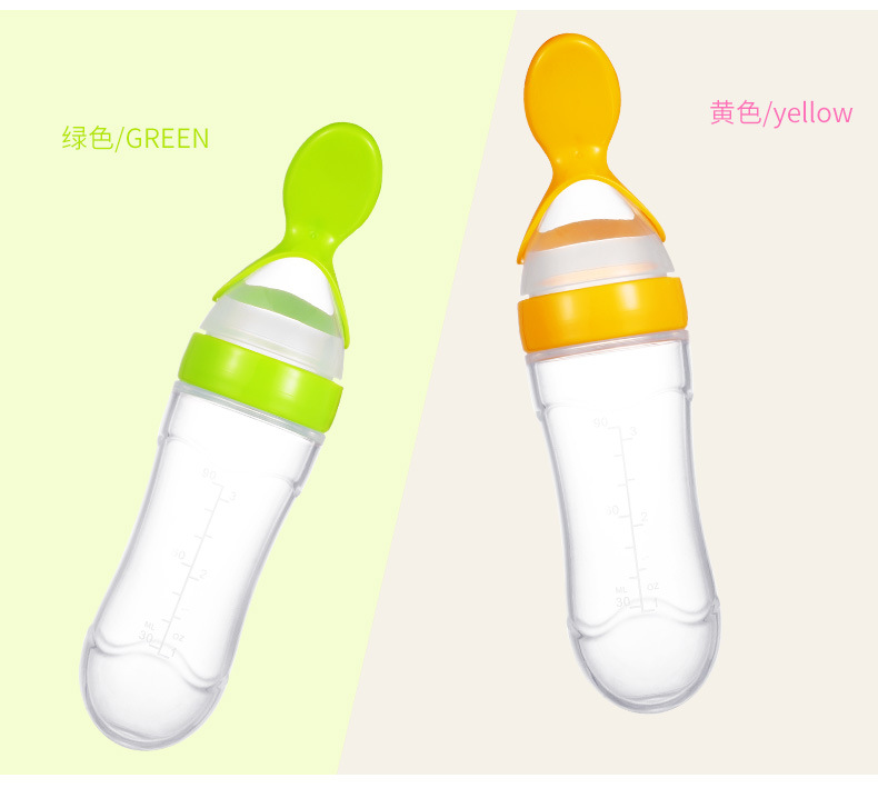 婴儿米糊瓶宝宝硅胶辅食瓶挤压式米糊喂养器儿童吸盘米糊勺辅食勺详情9