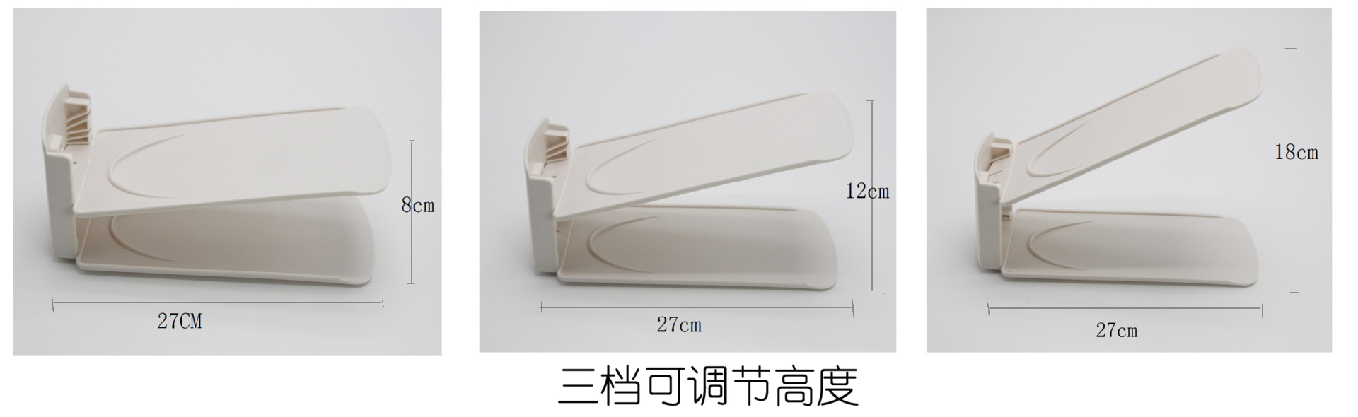 The 2018 new model of plastic shoe tray and shoe rack is a multi-functional, detachable and adjustable double-layer simple high-tech storage wonder pic 29