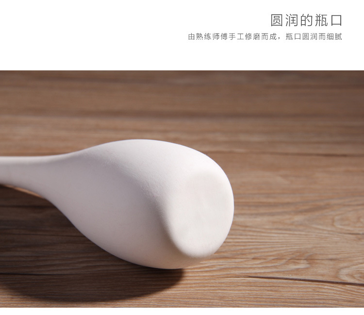 北欧风简约陶瓷花瓶摆件白色素烧干花花插家居装饰摆设厂家批发详情12