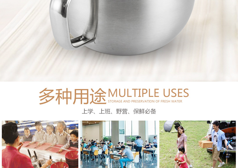 无磁不锈钢创意泡面杯带盖米饭碗日式汤碗大号加厚方便面碗详情14