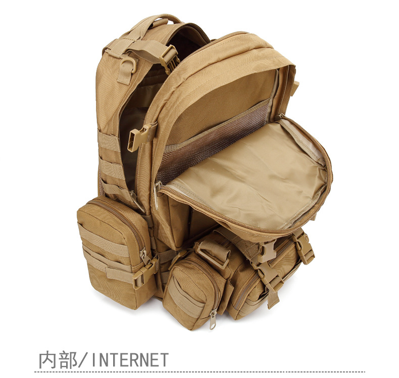 Yitu Hiking, Off-road Camping Storage Combination Double-Shoulder Military Bag for Men, a large-capacity outdoor tactical backpack for travel pic 8
