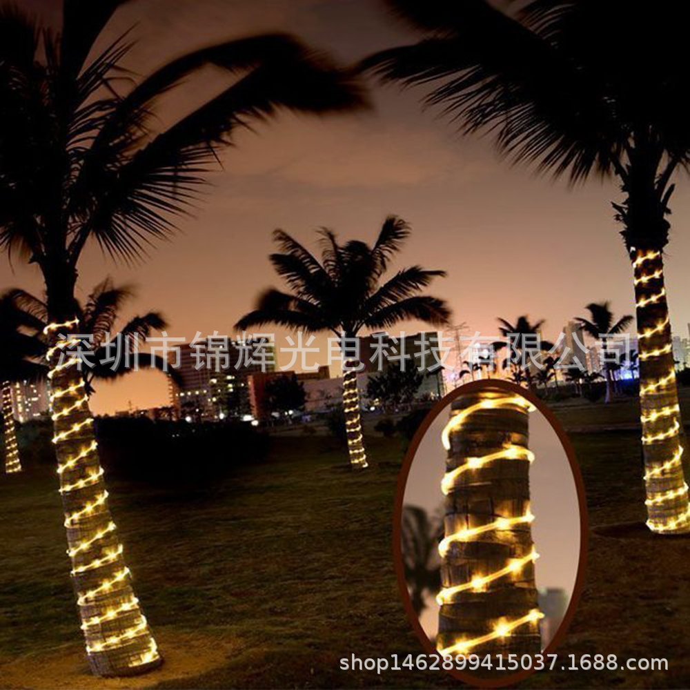 Best-selling solar tube light strings, battery boxes, round tube light strings, courtyard and garden waterproof rope light strings on Amazon e-commerce pic 14