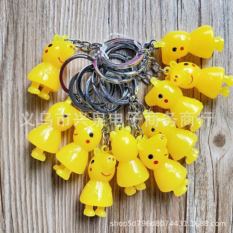 【 Zone 1-5 】 Cartoon pendants 100/ pack 2000/ box. Trendy and cute cartoon keychain pendants, bags, clothing pendants. Yiwu one-yuan store supply pic 2