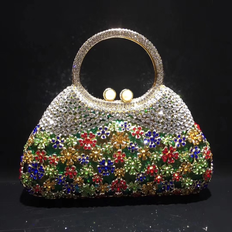 BL086 AliExpress Water Diamond Bag, Perforated Metal diamond-encrusted Dinner Bag, Full Diamond handbag for Foreign Trade Ladies, Banquet Bag pic 60