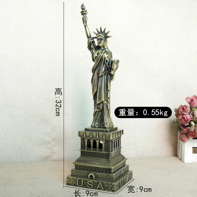 Creative metal handicrafts, American home craft ornaments, Statue of Liberty model ornaments in multiple sizes pic 9