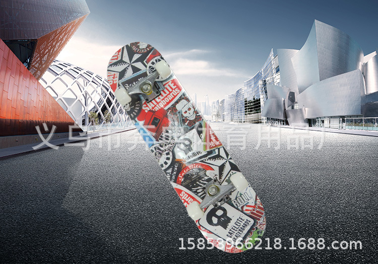 Bendian Skateboard offers wholesale of four-wheel road scooters for children, teenagers, beginners, boys and girls pic 1