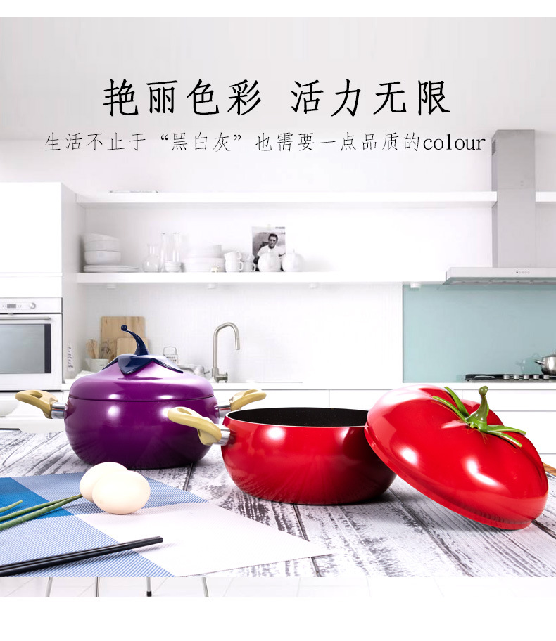 Wholesale of soup POTS, non-stick POTS, tomato POTS, double-ear soup POTS, double-bottom household aluminum POTS, non-stick POTS, soup POTS and cooking POTS pic 10