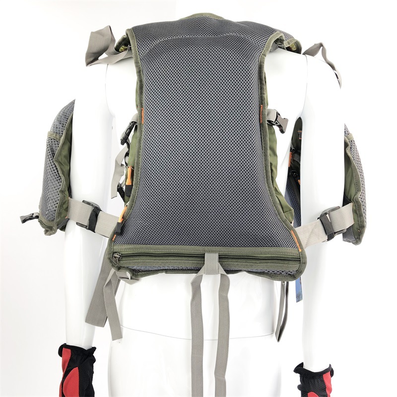 Fishing vest + life jacket + backpack, multi-functional life jacket, fly fishing backpack with multiple pockets pic 41