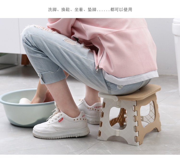 地摊加厚塑料折叠凳子 儿童凳轻便手提式火车小凳子 成人矮凳详情12