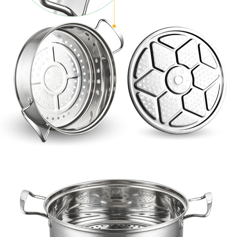 新款厨房用品韩式不锈钢蒸锅加厚复底三层蒸锅无涂层多用汤蒸锅详情24
