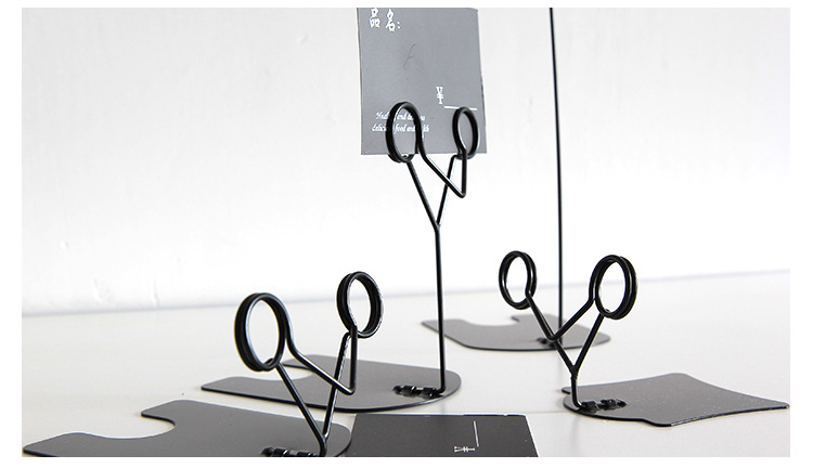 Stainless steel label clamps, hardware clamps, metal advertising clamps, bread product price tag clamps, POP price tag clamps, wholesale baking exhibition stand price base, fruit store product indication stand, dessert counter display fixed accessories pic 18