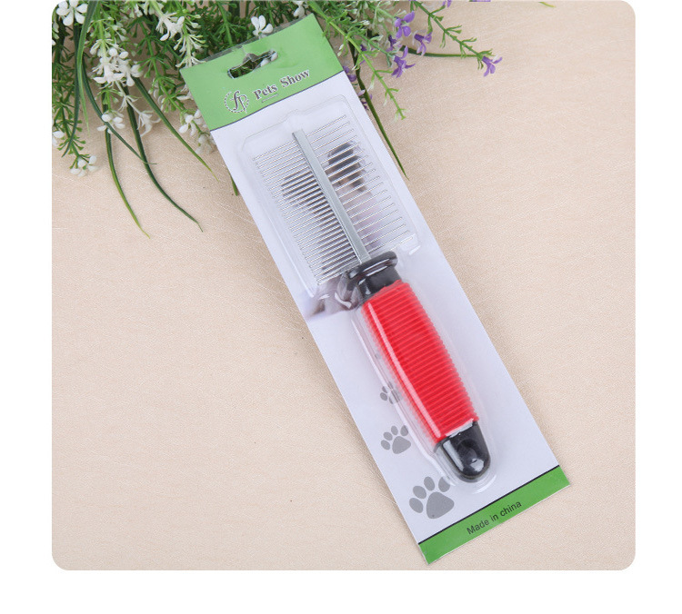 Fengyuan Foreign Trade Pet Supplies are of high quality and low price. We offer direct sales and wholesale of double-row needle stainless steel pet dog combs pic 13