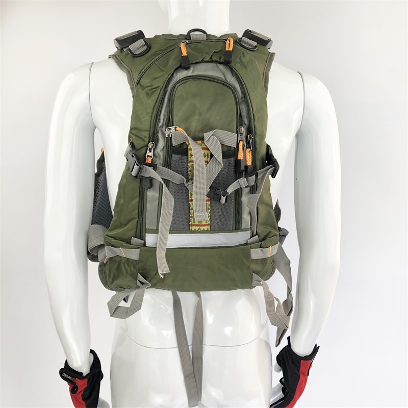 Fishing vest + life jacket + backpack, multi-functional life jacket, fly fishing backpack with multiple pockets pic 37
