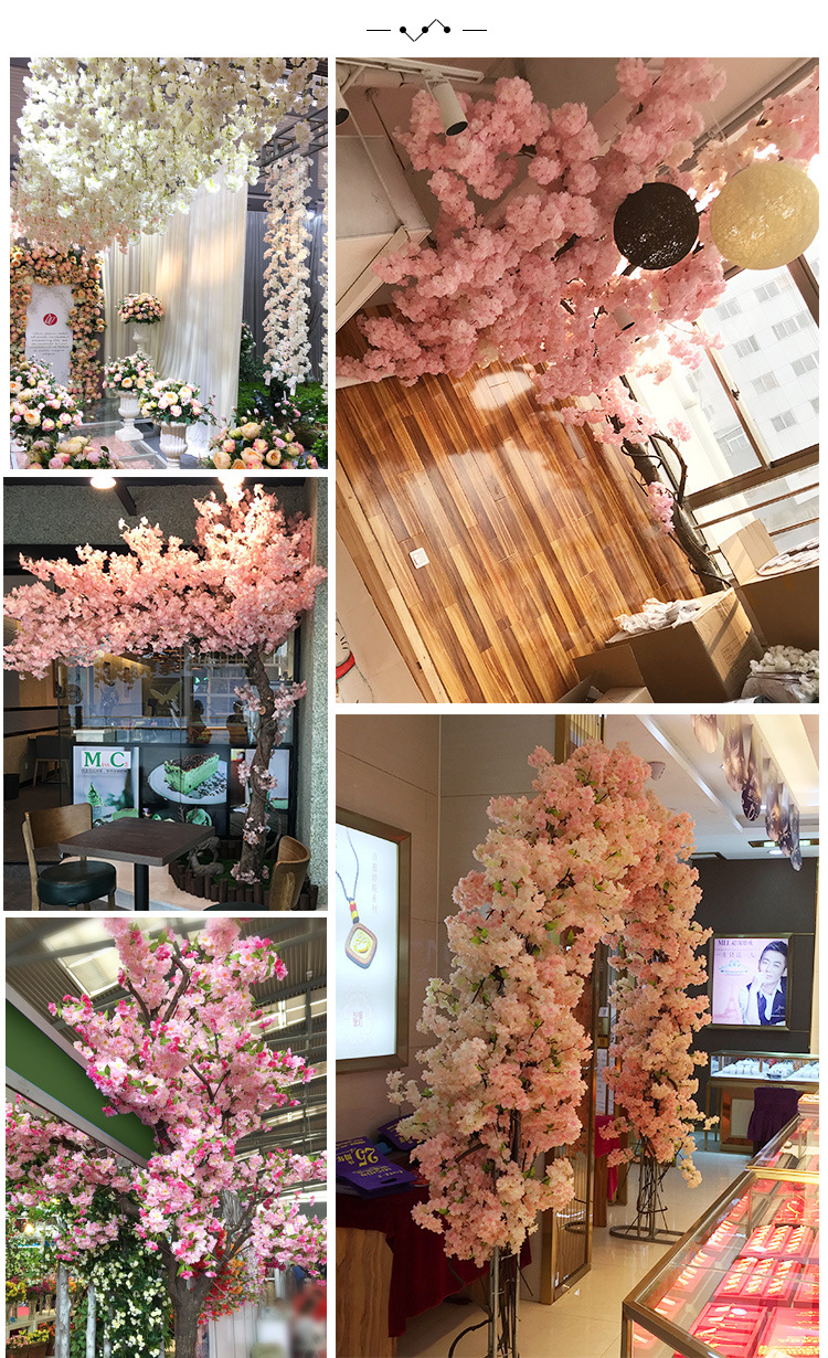 Artificial flowers, artificial cherry blossom branches with 4 branches and 3 forks, pear blossoms, peach blossoms, cherry blossom branches, wedding decoration artificial flowers, plastic flowers pic 10
