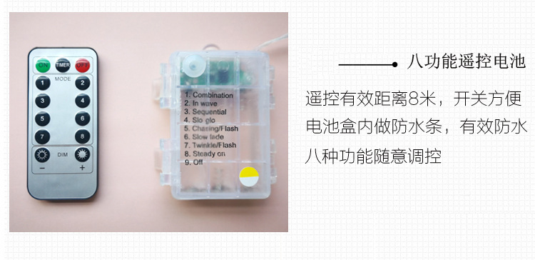 led灯串小灯圣诞氛围灯带电池小彩灯夜灯线节日新年装饰星星灯串详情13