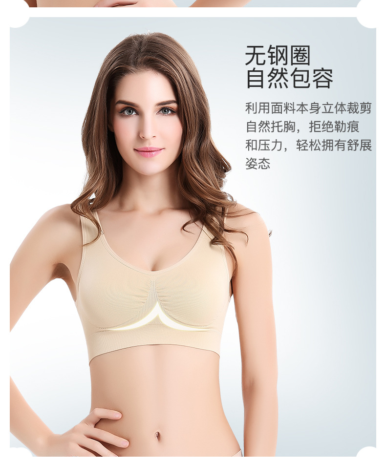 Cross-border exclusive export single-layer plus-size sports bras without breast pads or underpants pic 6