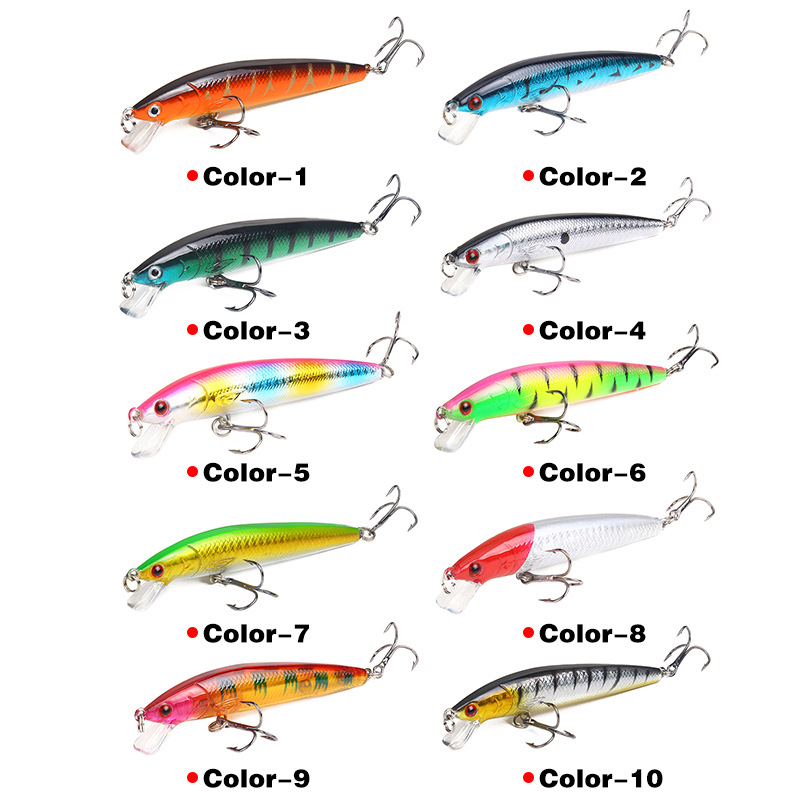 Luya bait Cross border Minnow bait 10cm/9g floating ring bead simulation bait Hard bait Bait bait bait bait bait bait fishing gear products pic 14