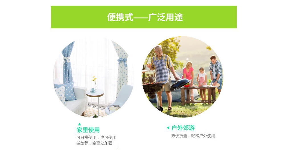 加厚塑料凳子 露营折叠凳 便携式提手凳子 小凳子手提凳150kg详情19