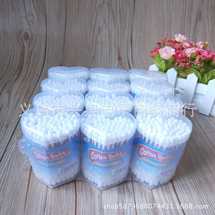 【1-8 Zones 】 Heart-shaped box cotton swabs 12 per set 240 per box 1 yuan 2 yuan box cotton swabs Heart-shaped box cotton swabs for cosmetics and hygiene 1 yuan special batch for general merchandise pic 2