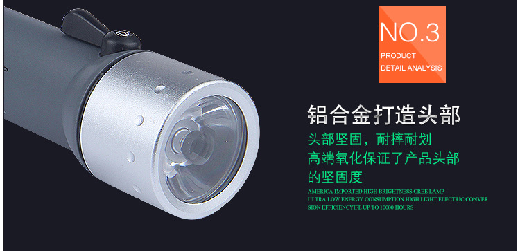 厂家批发热强光潜水手电筒户外LED潜水灯促销礼品防雨水照明电筒手握式爆款详情12