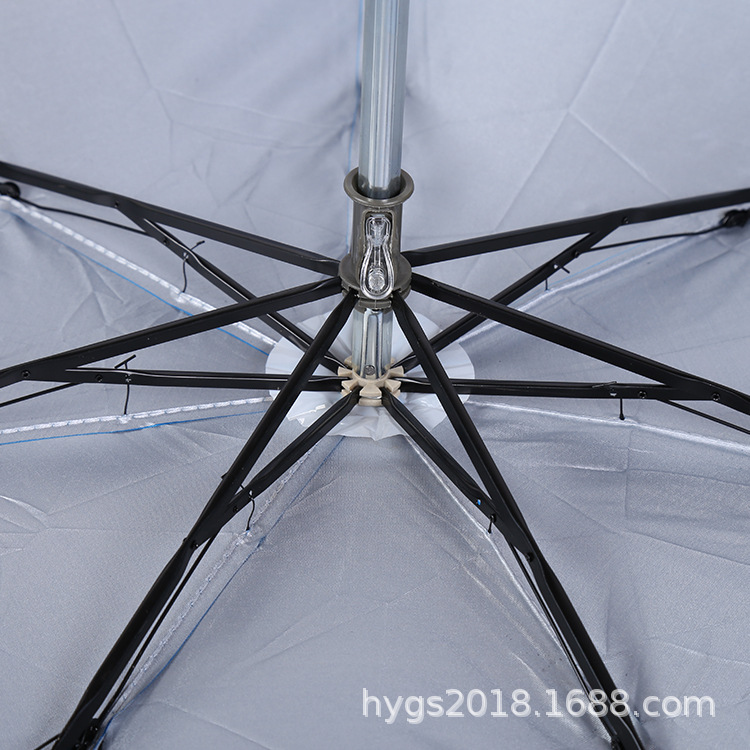 厂家批发创意三折倒杆银胶伞晴雨两用礼品雨伞广告伞可做logo详情15