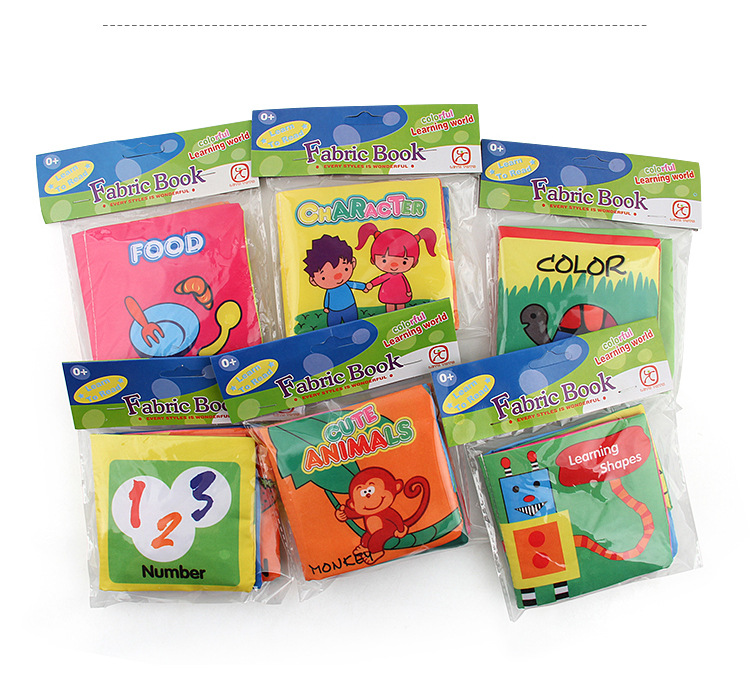 Amazon cross-border 3D baby cloth books, early education toys, English palm books, animal number recognition baby cloth books pic 18