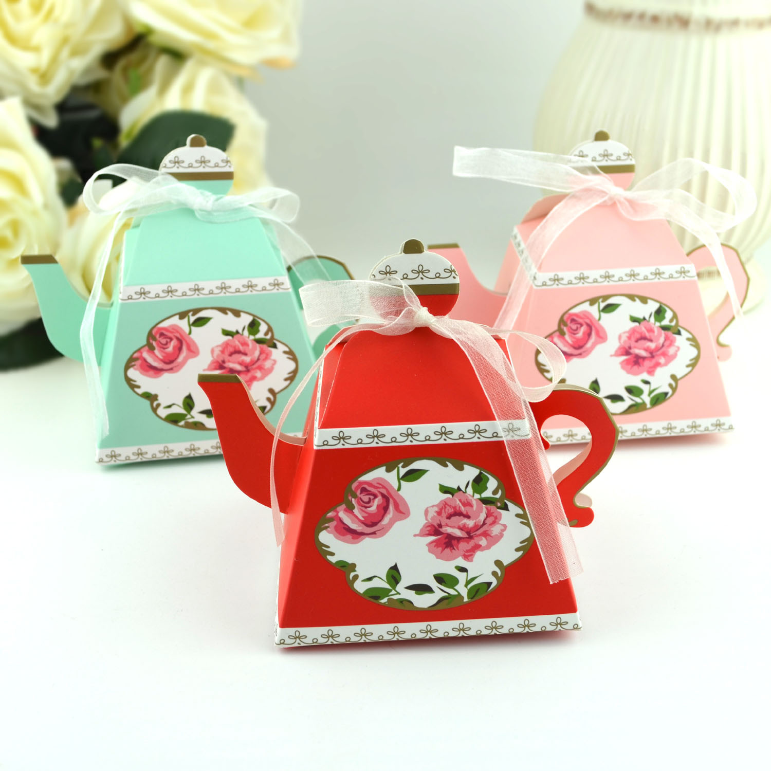 Creative European-style teapots, wedding candy boxes, spring candy boxes, gift boxes, wedding candy boxes, wedding candy packaging boxes wholesale pic 5