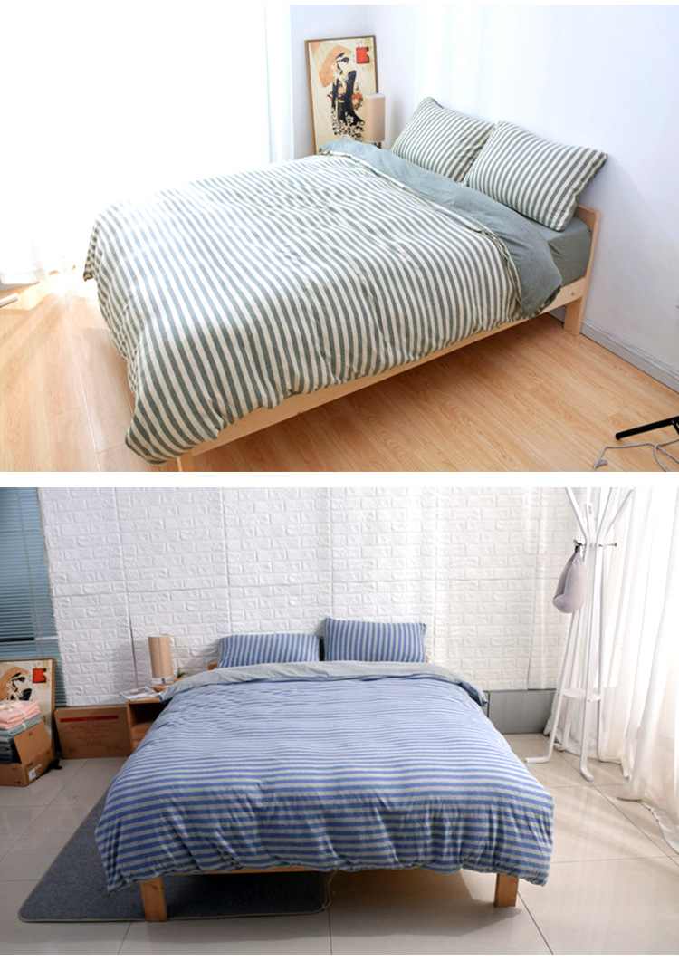Class A Indian cotton quilt covers, Japanese knitted cotton striped quilt covers, single items, bedding, consignment, single and double wholesale pic 7