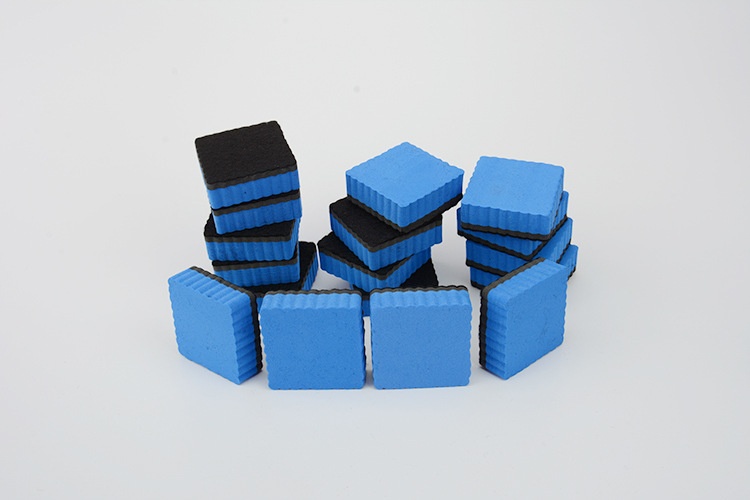 Magnetic 5*5 square EVA felt cloth for children, wavy and easy-to-clean magnetic white board eraser pic 1