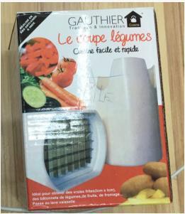 Creative TV product: White lightweight French fries and potato slicer, one-click operation, kitchen gadget, one-piece consignment, home kitchen wonder pic 3