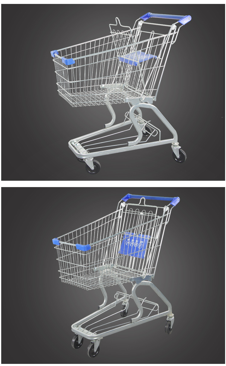 超市购物车德式60L-280L手推车双层购物车理货车超市购物车手推车详情7