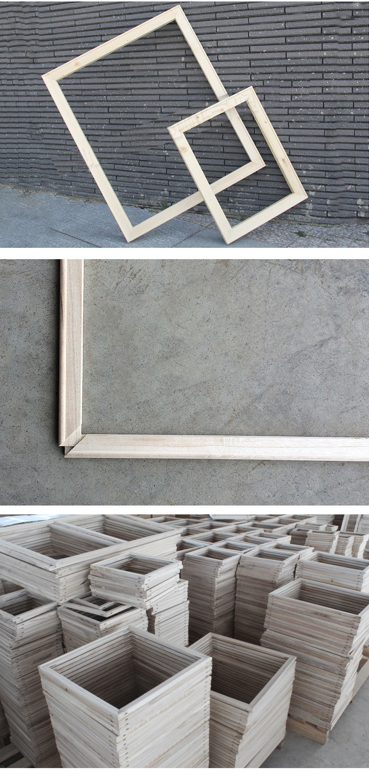 Factory wholesale solid wood stretched fabric oil painting frames, digital oil painting frames, European-style mortise and tenon picture frame strips, inner frame strips, picture board wooden frames pic 3