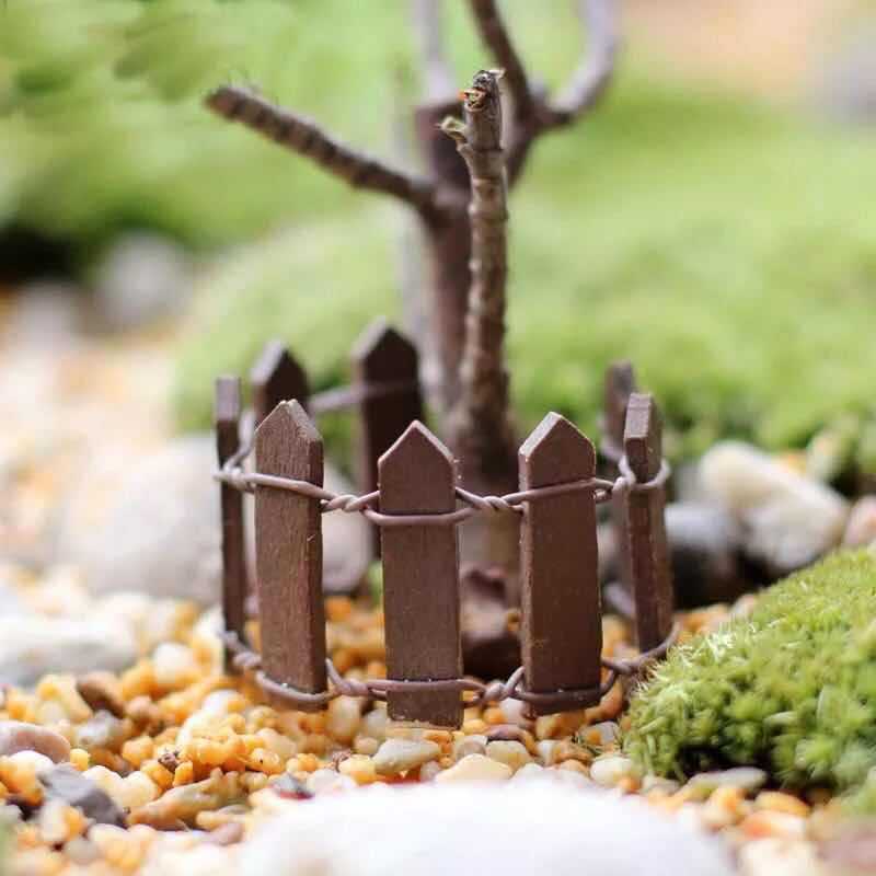Eight pieces of succulent wooden fence, white mini fence, small decorative items for micro-landscape pic 7