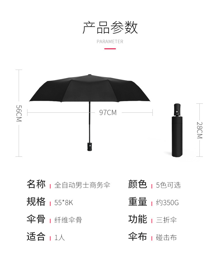 全自动雨伞大量批发折叠男大号遮阳防晒晴雨伞结实抗风太阳伞定制详情10