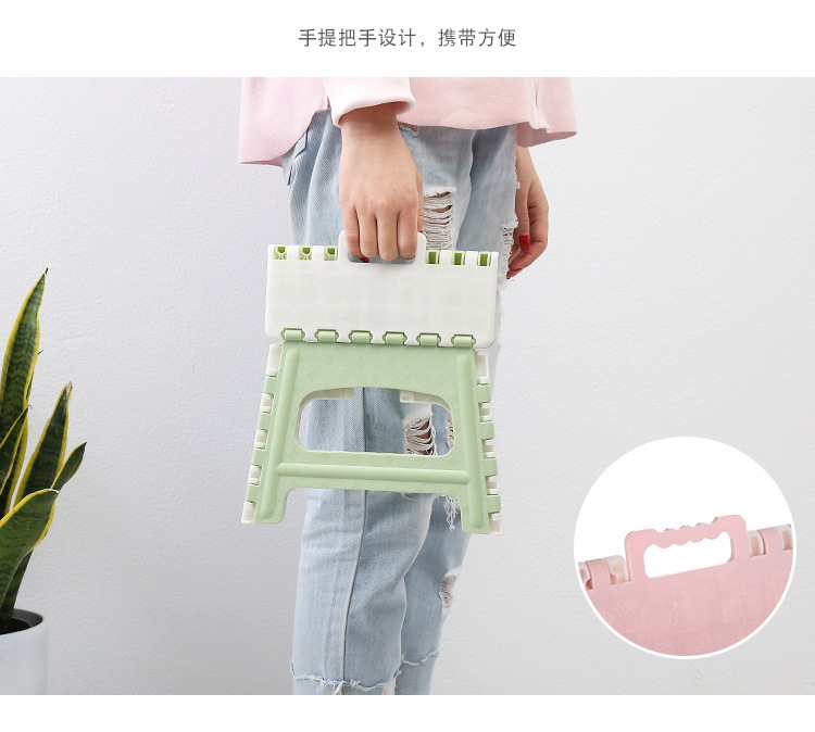 加厚塑料凳子 露营折叠凳 便携式提手凳子 小凳子手提凳150kg详情16